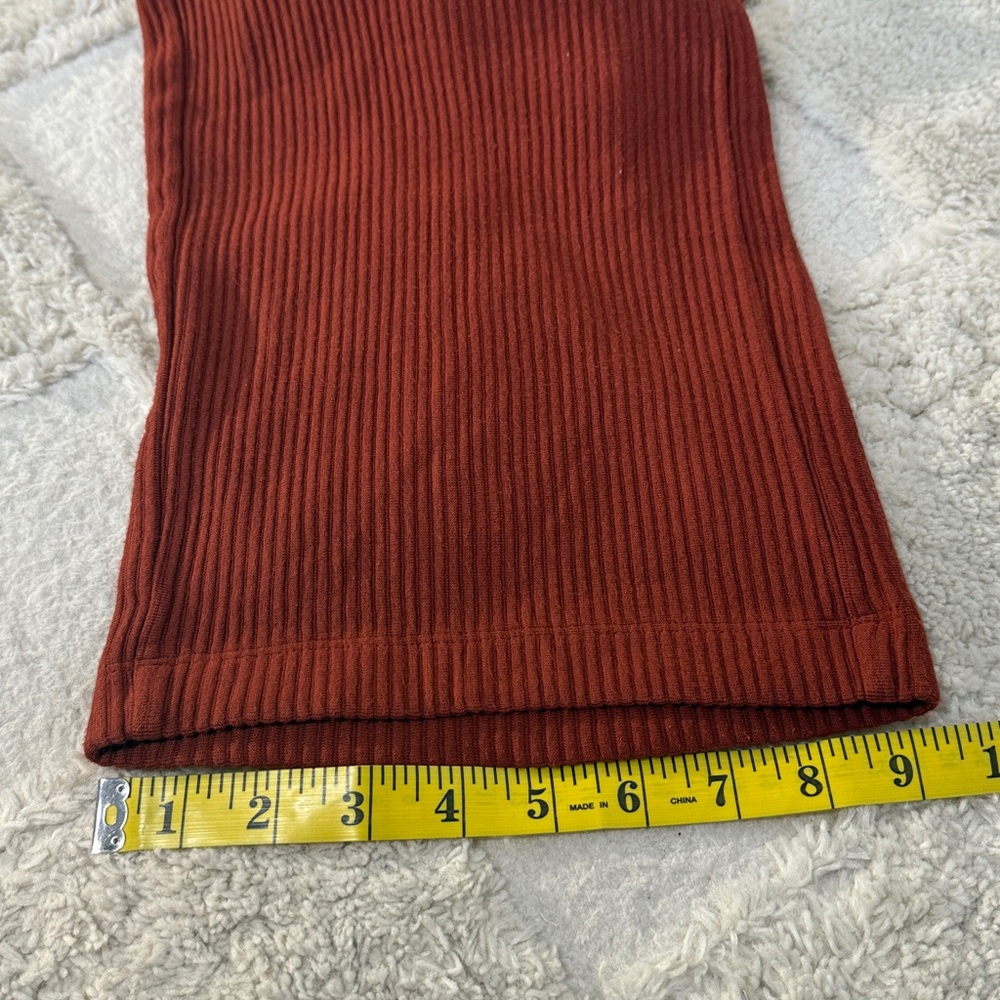 LOFT Petite Small Rust Red Ribbed Pants - Picture 7 of 11